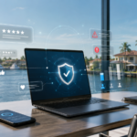 A laptop showing the Best Reputation Monitoring Tool for Cape Coral Businesses